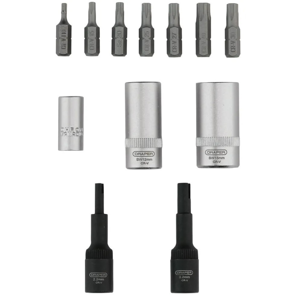 Air Conditioning and ECU Tool Kit, 1/4" Sq. Dr. (12 Piece)