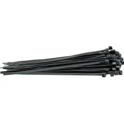 Cable Ties, 4.8 x 200mm, Black (Pack of 100)