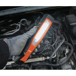 COB/SMD LED Rechargeable Inspection Lamp, 10W, 1,000 Lumens, Orange, 1 x USB Charging Socket Supplied