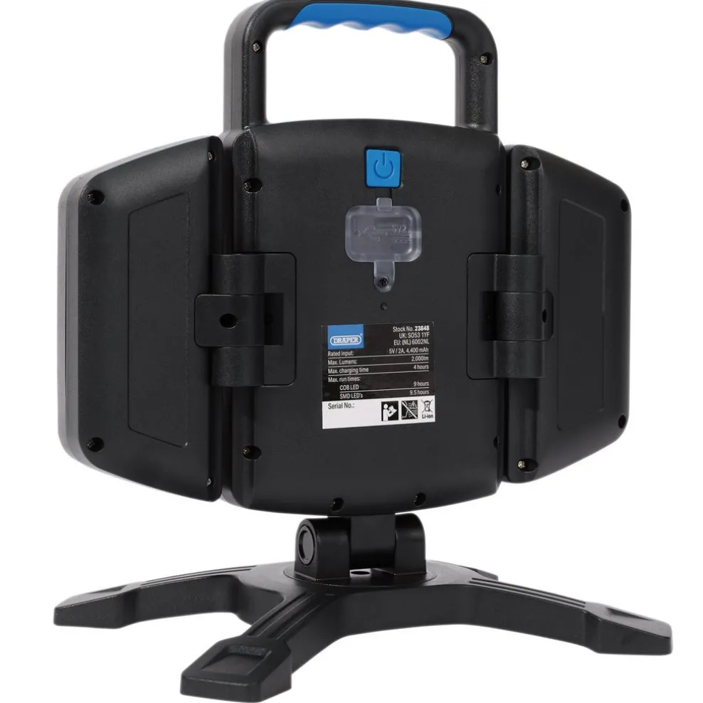 COB SMD Rechargeable Work Light and Powerbank, 18W, 2000 Lumens, USB-C Cable Supplied