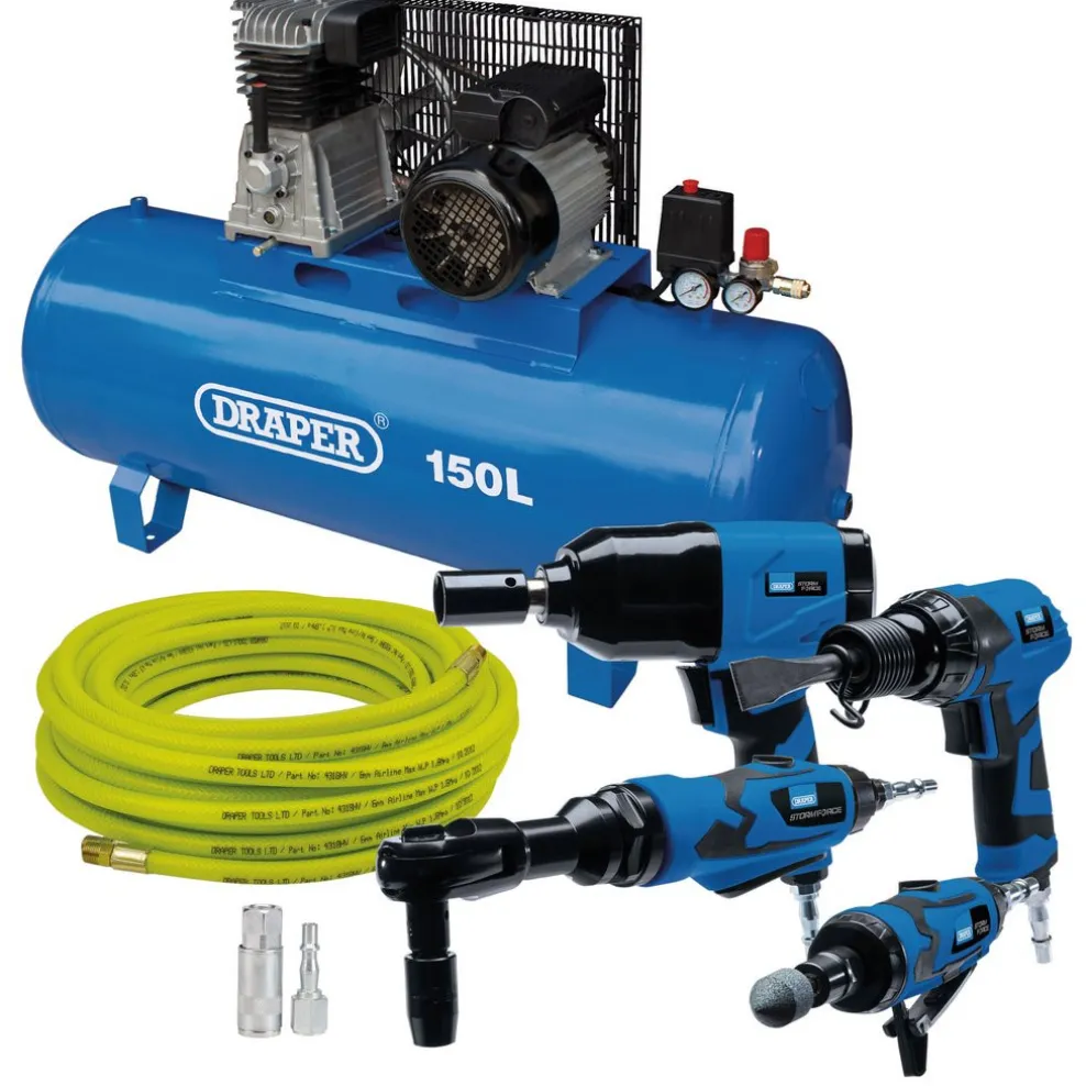 Compressor & Air Tool Kit, 150L