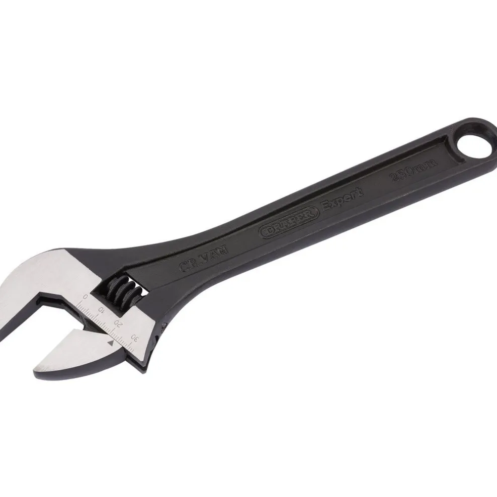 Draper Expert Crescent-Type Adjustable Wrench with Phosphate Finish, 250mm, 33mm