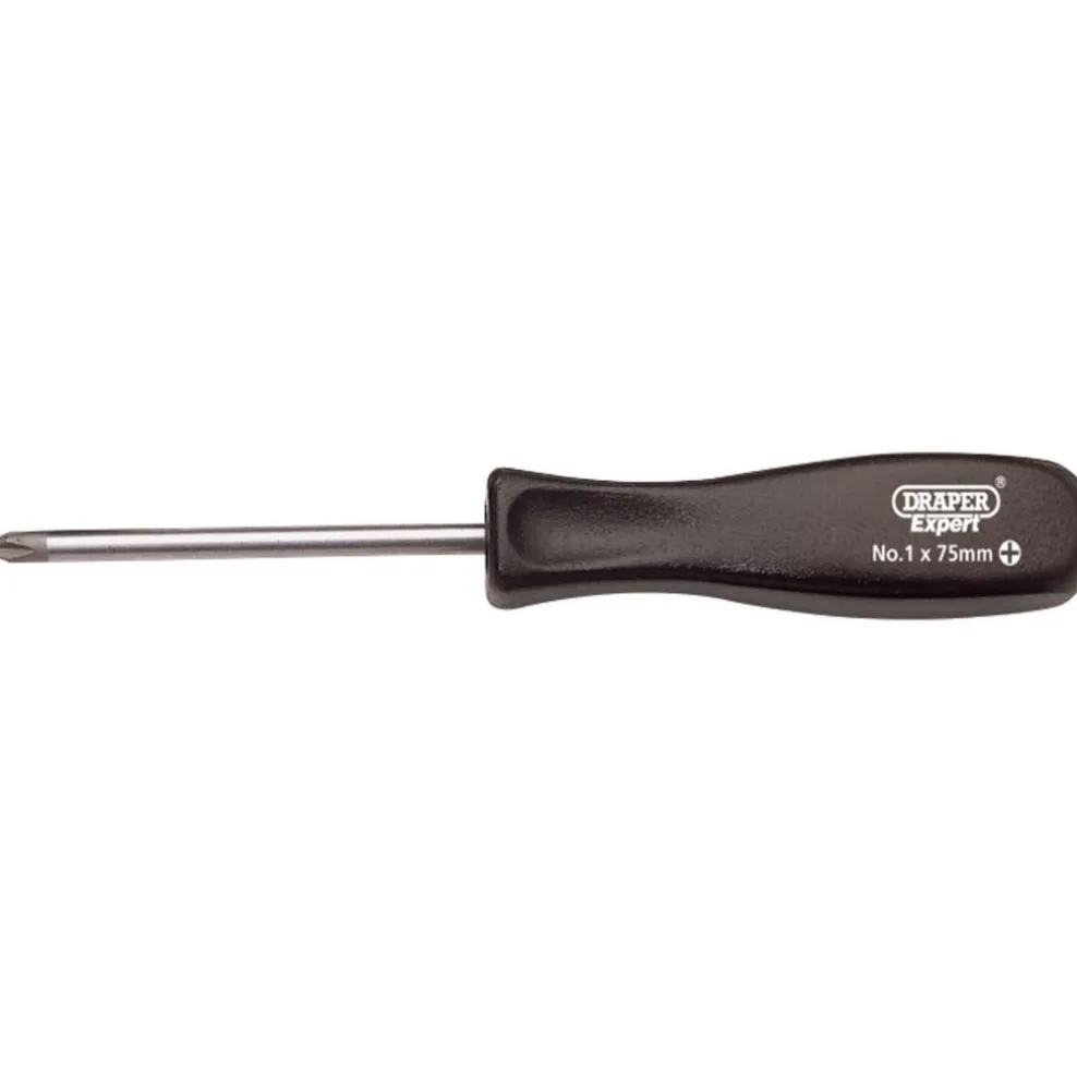 Draper Expert Cross Slot Mechanics Screwdriver, No.1 x 75mm