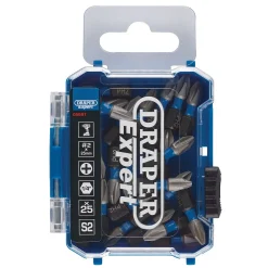 Draper Expert Cross Slot/PH Type Impact Screwdriver Bits, No.2 x 25mm, 1/4" Hex (Pack of 25)