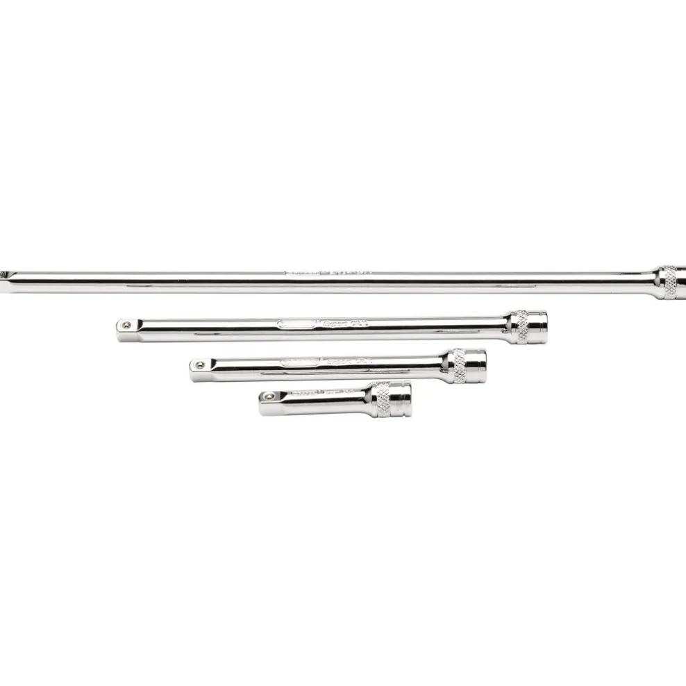 Draper Expert Extension Bar Set, 1/4" Sq. Dr., Polished Chrome (4 Piece)
