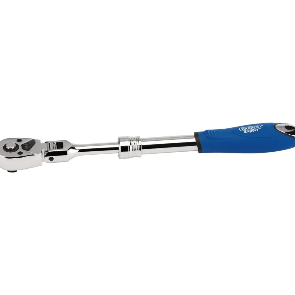 Draper Expert Flexible Head Extending Reversible Ratchet, 3/8" Sq. Dr., 72 Tooth