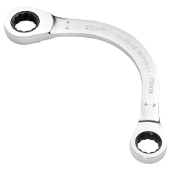Draper Expert HI-TORQ® Double Ring Ratchet Half Moon Spanner, 19 x 22mm