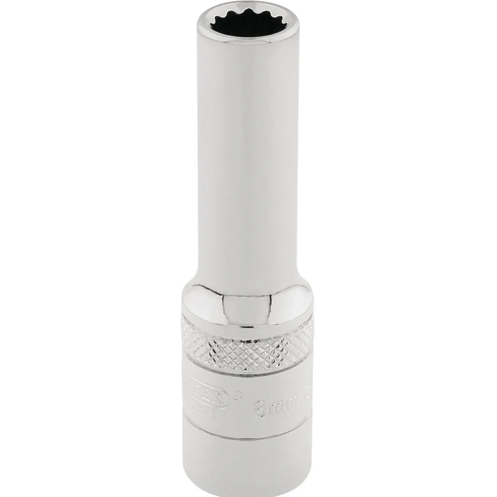 Draper Expert HI-TORQ® 12 Point Deep Socket, 3/8" Sq. Dr., 8mm