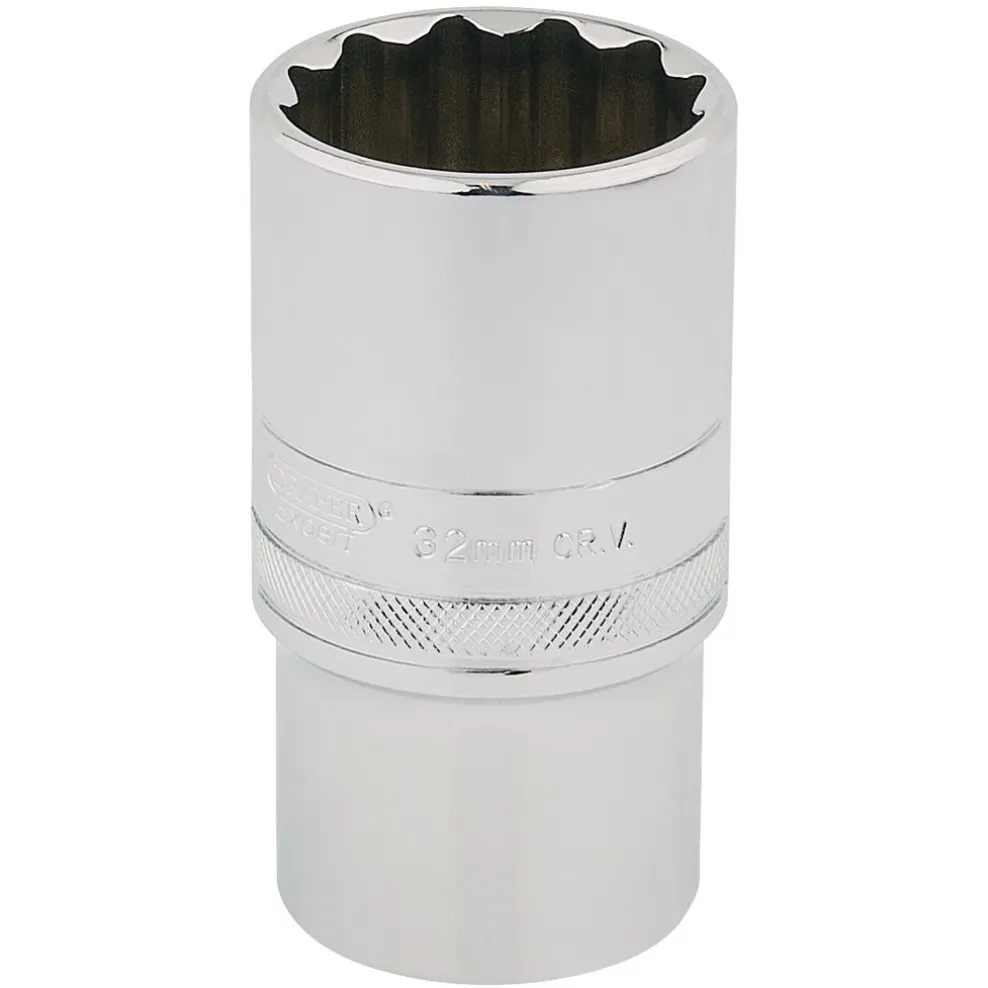 Draper Expert HI-TORQ® 12 Point Deep Socket, 1/2" Sq. Dr., 32mm