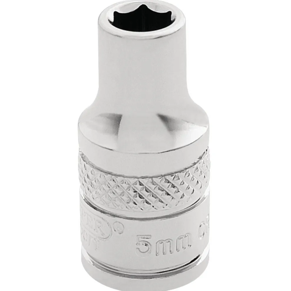 Draper Expert HI-TORQ® 6 Point Socket, 1/4" Sq. Dr., 5.0mm