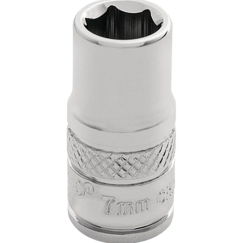 Draper Expert HI-TORQ® 6 Point Socket, 1/4" Sq. Dr., 7mm
