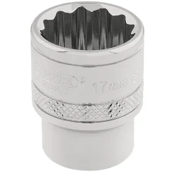 Draper Expert HI-TORQ® 12 Point Socket, 3/8" Sq. Dr., 17mm