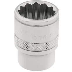 Draper Expert HI-TORQ® 12 Point Socket, 3/8" Sq. Dr., 15mm