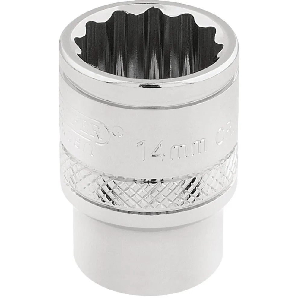 Draper Expert HI-TORQ® 12 Point Socket, 3/8" Sq. Dr., 14mm