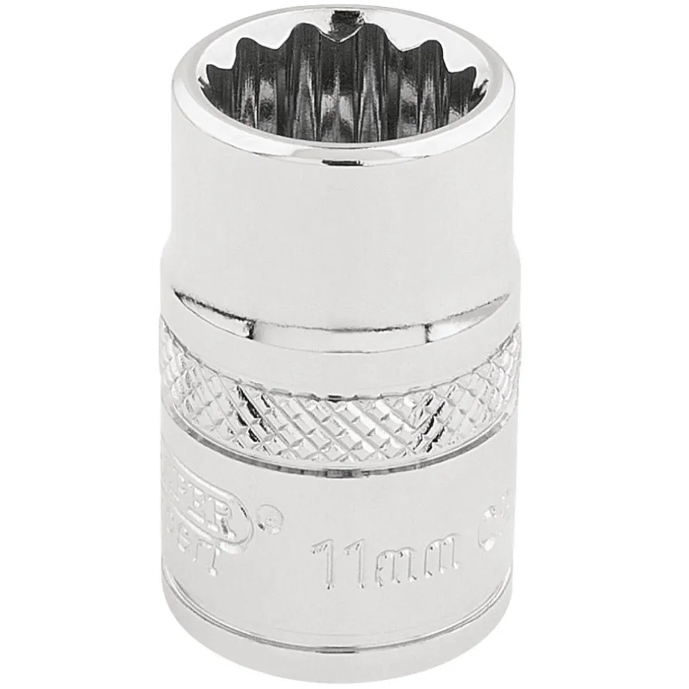 Draper Expert HI-TORQ® 12 Point Socket, 3/8" Sq. Dr., 11mm