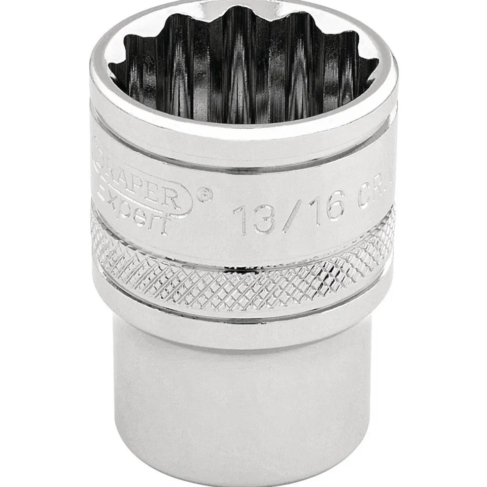 Draper Expert HI-TORQ® 12 Point Socket, 3/8" Sq. Dr., 13/16"