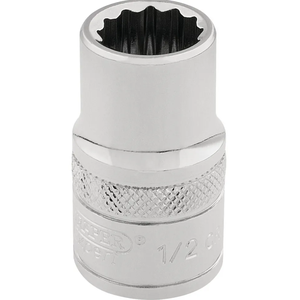 Draper Expert HI-TORQ® 12 Point Socket, 3/8" Sq. Dr., 1/2"