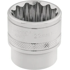 Draper Expert HI-TORQ® 12 Point Socket, 3/8" Sq. Dr., 22mm