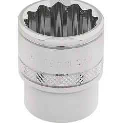 Draper Expert HI-TORQ® 12 Point Socket, 3/8" Sq. Dr., 19mm