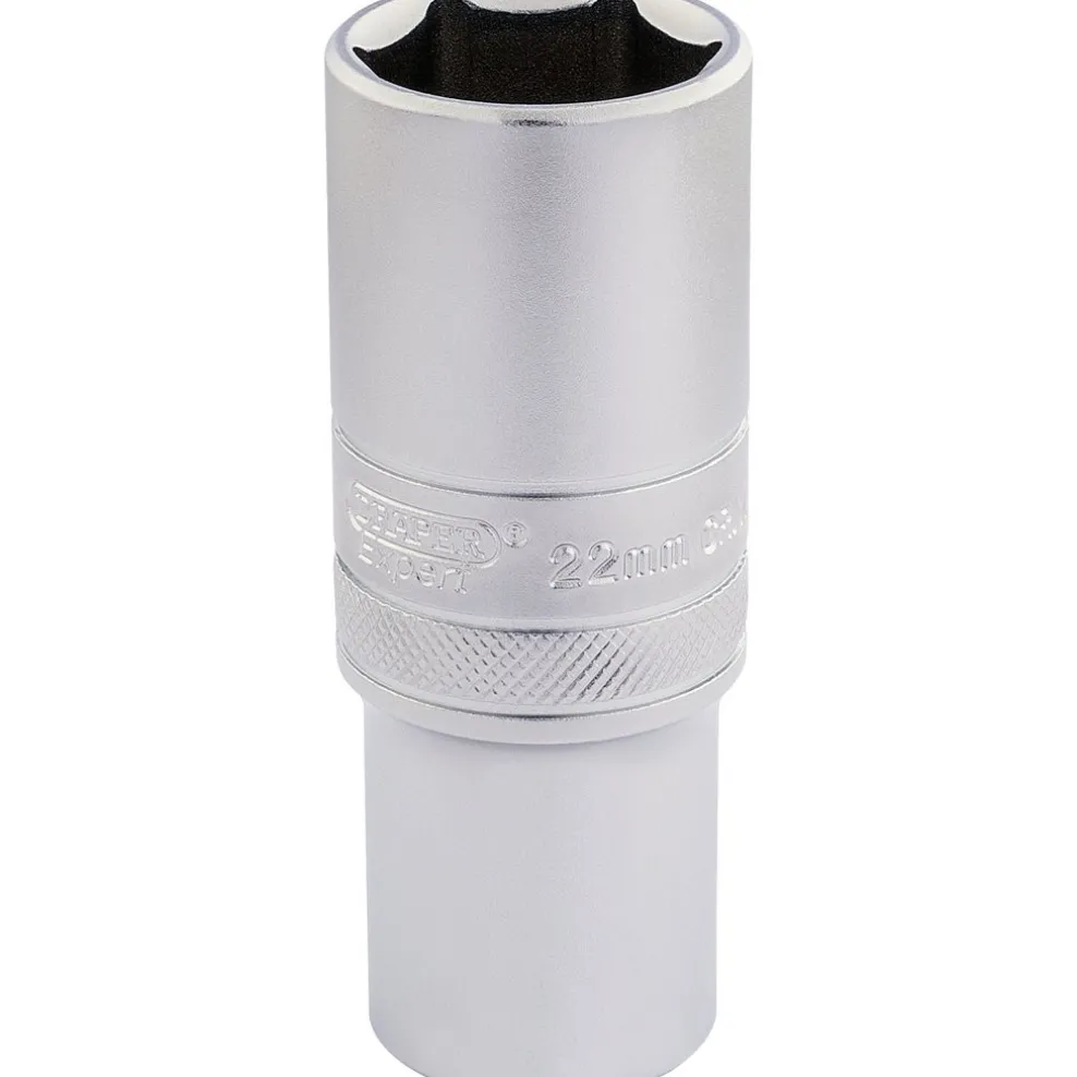 Draper Expert 6 Point Metric Deep Socket, 1/2" Sq. Dr., 22mm