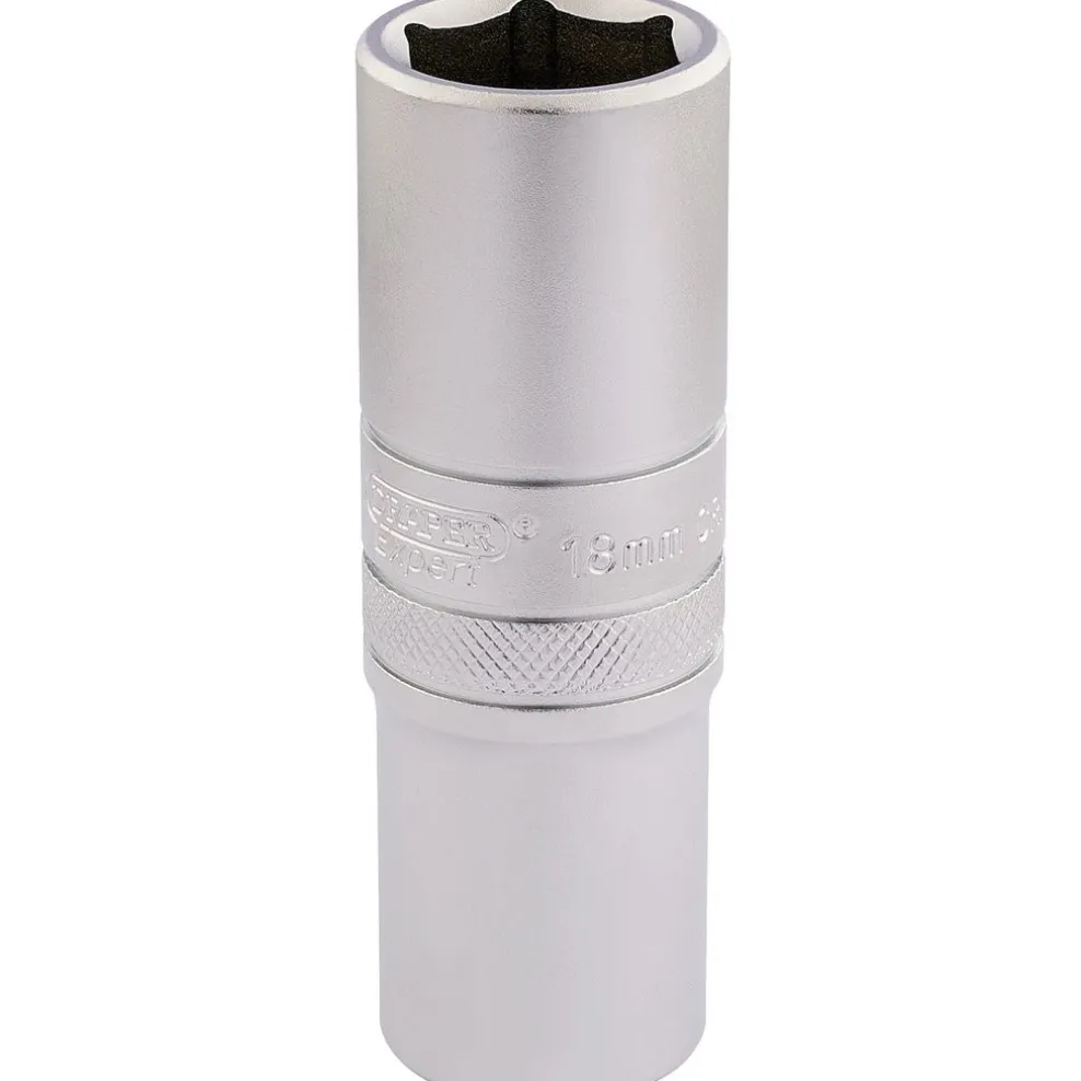 Draper Expert 6 Point Metric Deep Socket, 1/2" Sq. Dr., 18mm