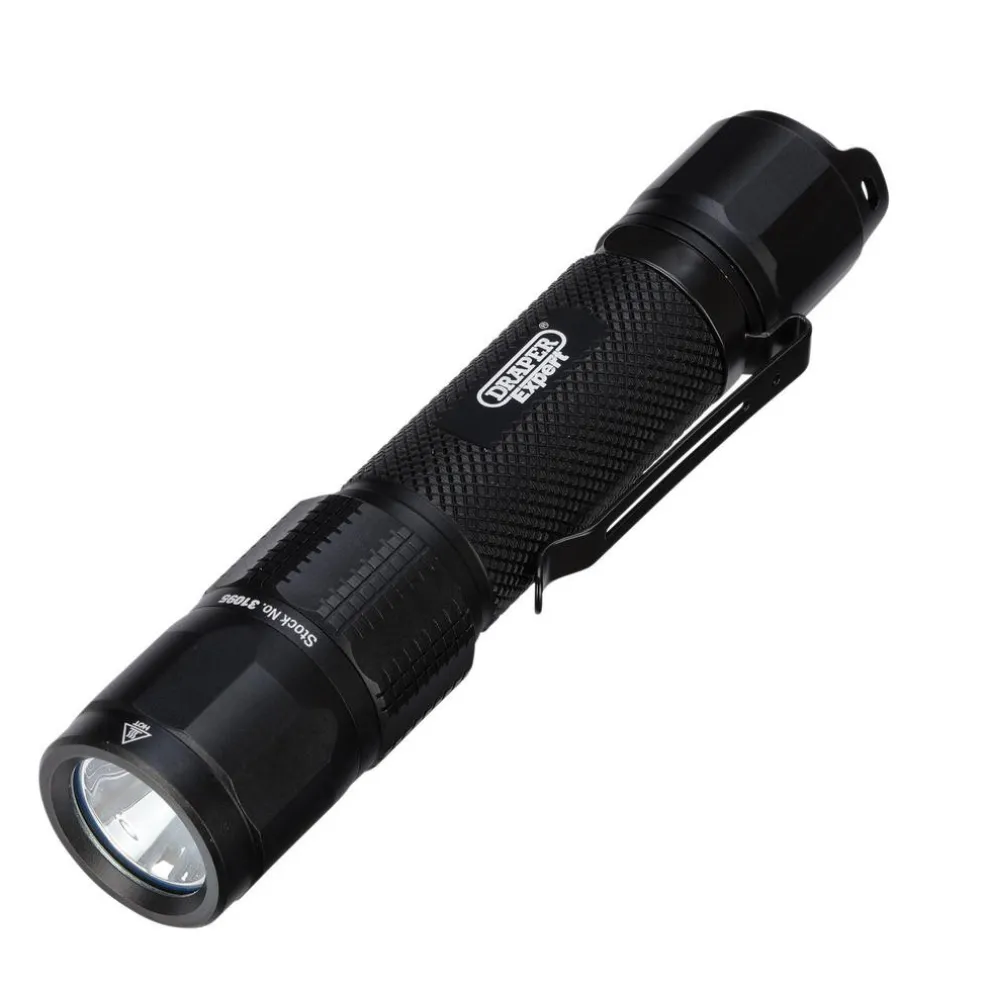 Draper Expert SMD LED USB Rechargeable High Performance Torch, 12W, 1200 Lumens, USB-C Cable Supplied