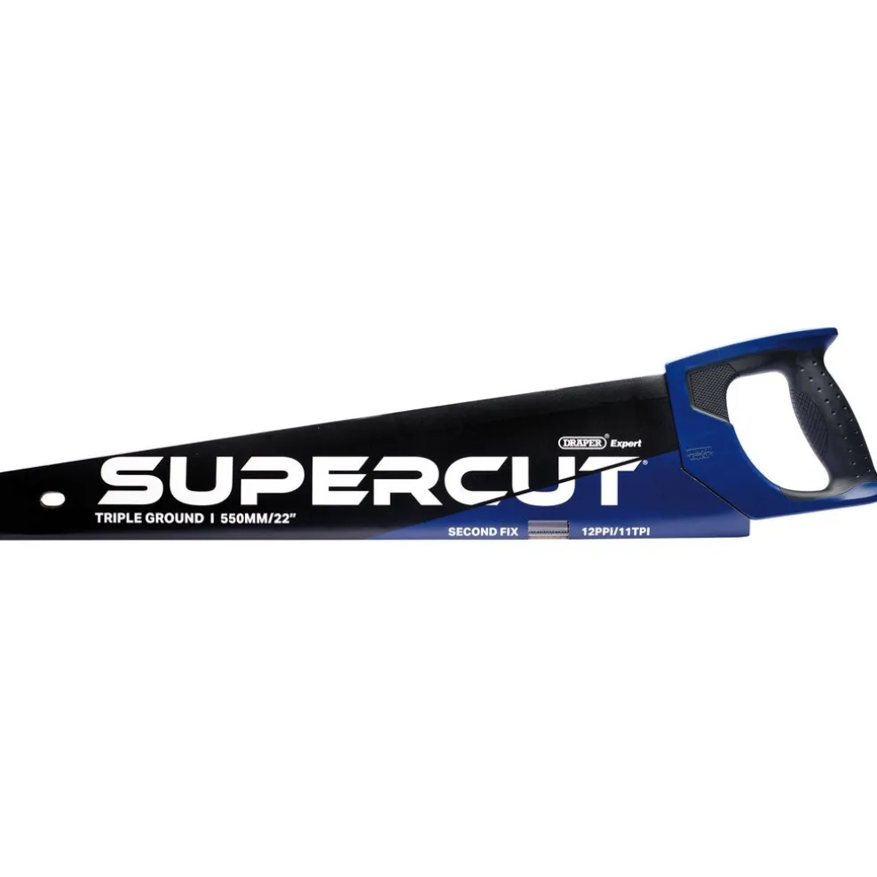 Draper Expert Supercut® Second Fix Triple Ground Handsaw, 550mm/22", 11tpi/12ppi