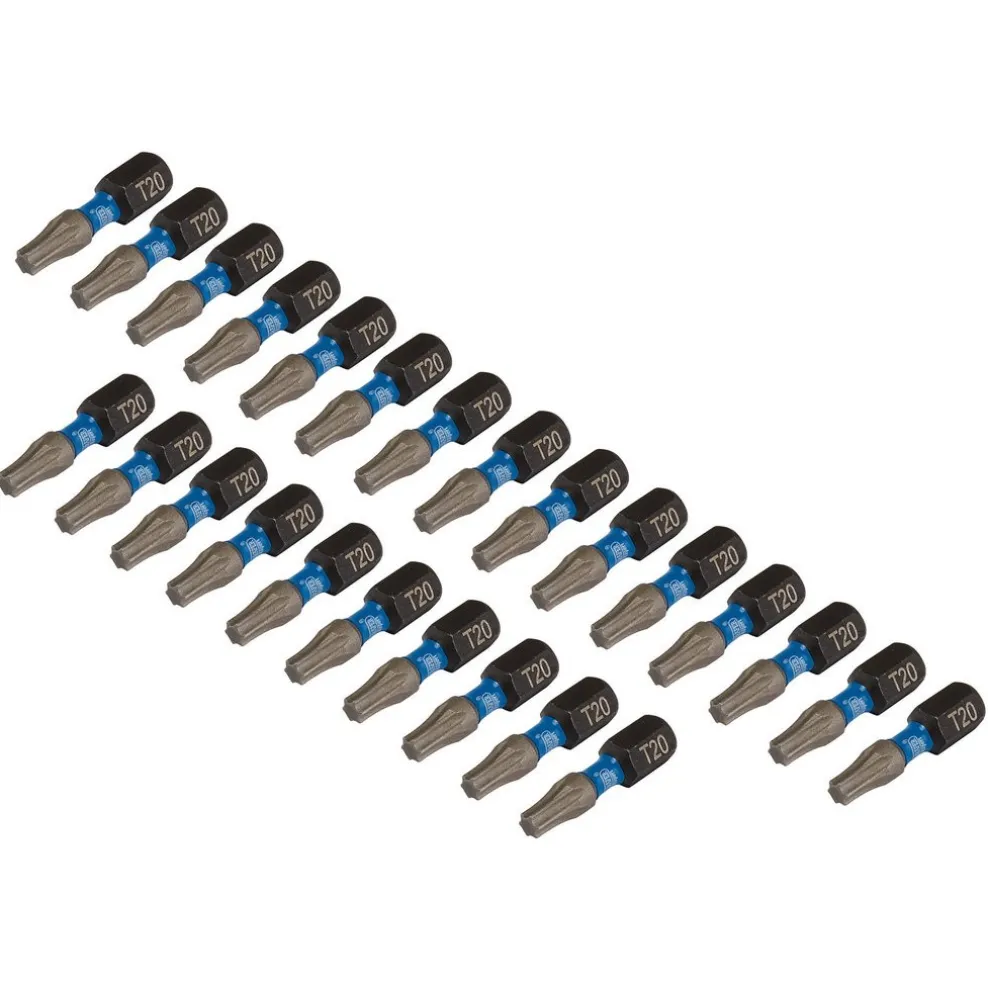 Draper Expert TX-STAR® Impact Screwdriver Bits, T20 x 25mm, 1/4" Hex (Pack of 25)