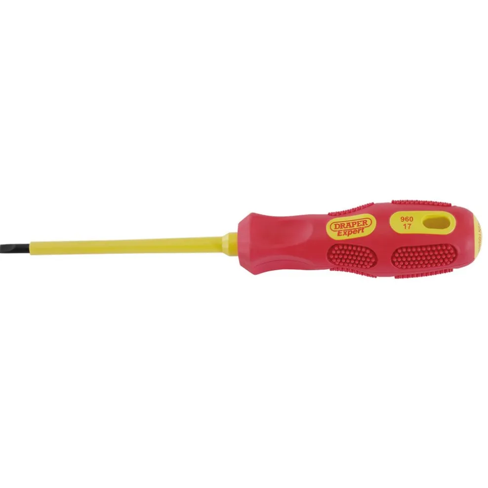 Draper Expert VDE Approved Fully Insulated Plain Slot Screwdriver, 4 x 100mm