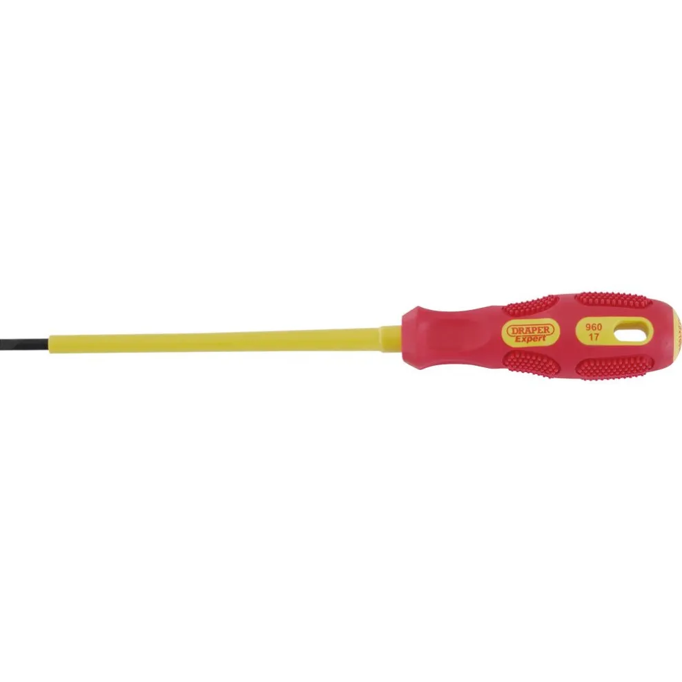Draper Expert VDE Approved Fully Insulated Plain Slot Screwdriver, 3 x 100mm
