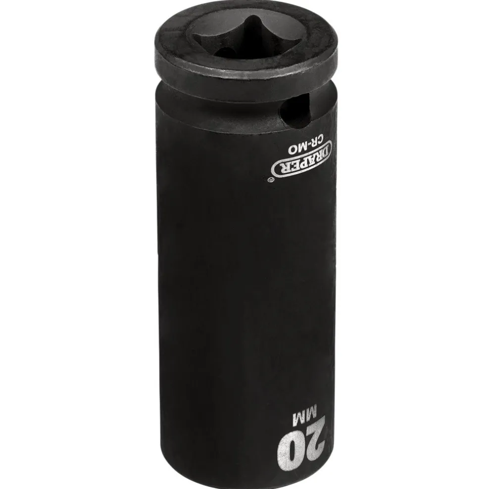 Draper Hi-TORQ® Deep Impact Socket, 1/2" Sq. Dr., 20mm