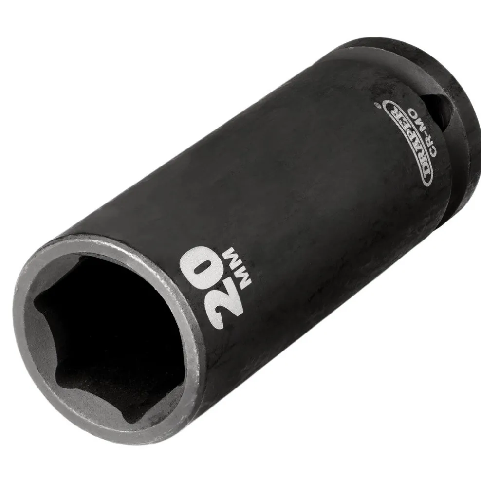 Draper Hi-TORQ® Deep Impact Socket, 1/2" Sq. Dr., 20mm