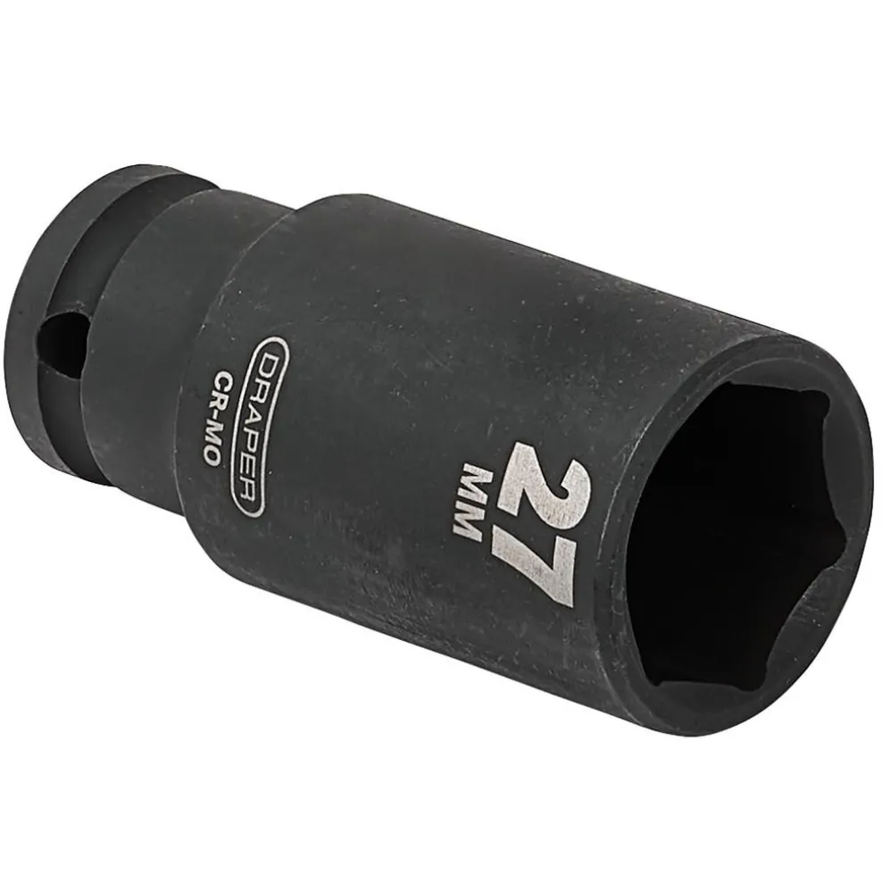 Draper HI-TORQ® Deep Impact Socket, 1/2" Sq. Dr., 27mm