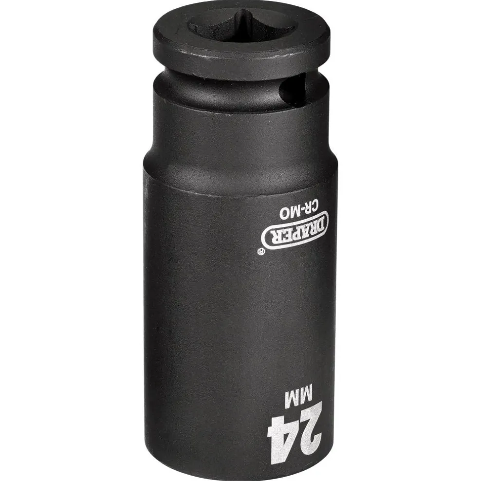 Draper HI-TORQ® Deep Impact Socket, 1/2" Sq. Dr., 24mm