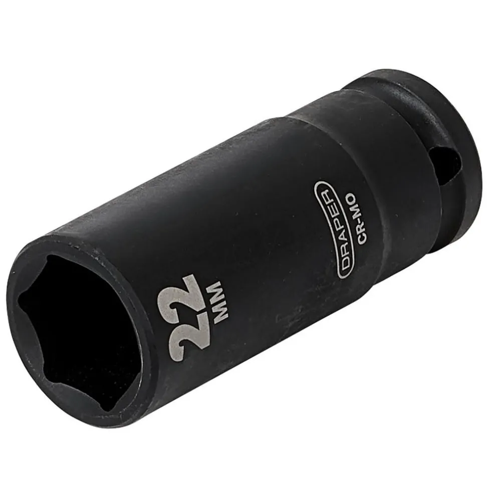 Draper HI-TORQ® Deep Impact Socket, 1/2" Sq. Dr., 22mm