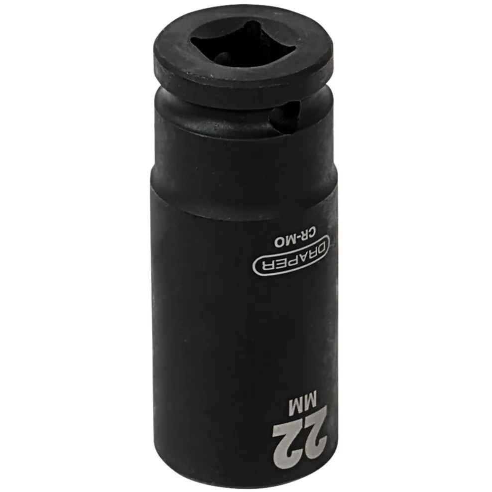 Draper HI-TORQ® Deep Impact Socket, 1/2" Sq. Dr., 22mm