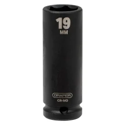 Draper HI-TORQ® Deep Impact Socket, 1/2" Sq. Dr., 19mm
