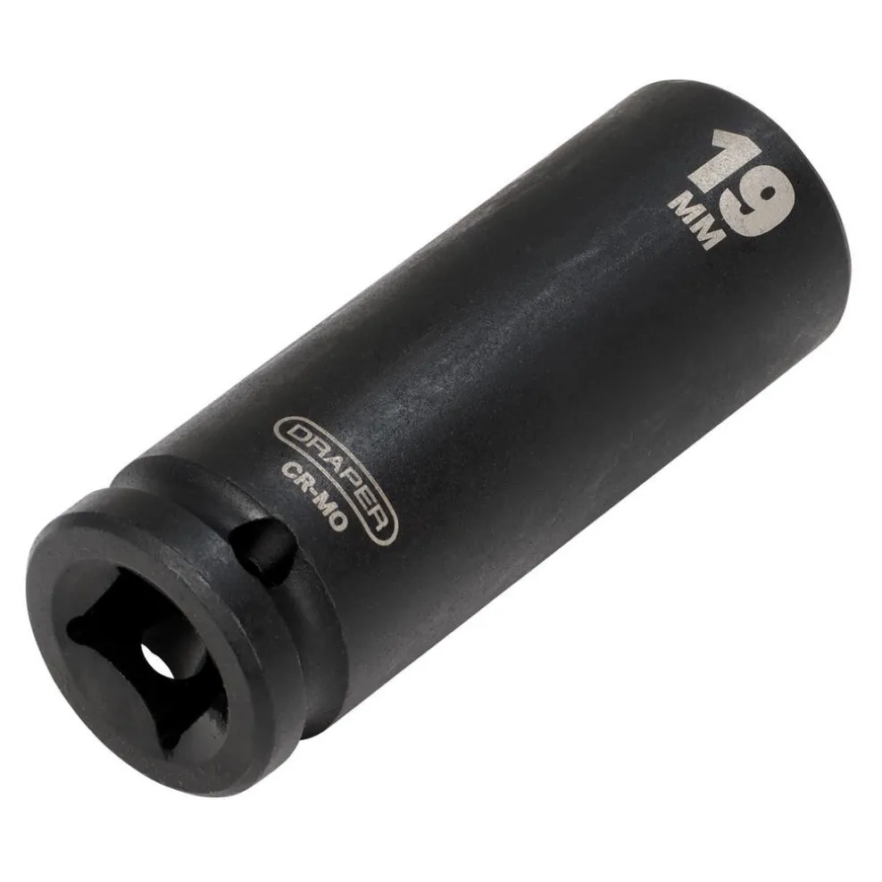 Draper HI-TORQ® Deep Impact Socket, 1/2" Sq. Dr., 19mm