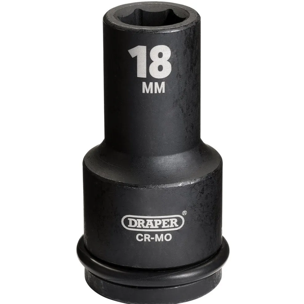 Draper Hi-TORQ® Deep Impact Socket, 3/4" Sq. Dr., 18mm