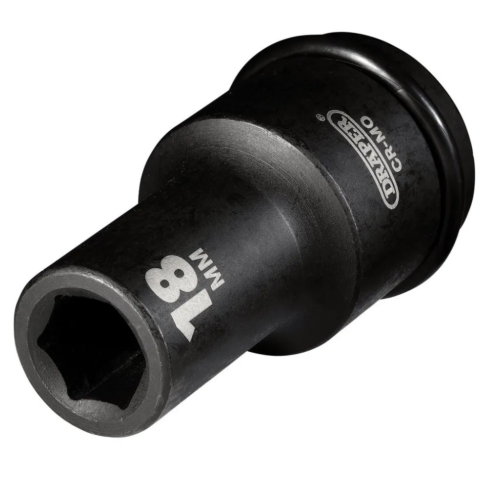 Draper Hi-TORQ® Deep Impact Socket, 3/4" Sq. Dr., 18mm