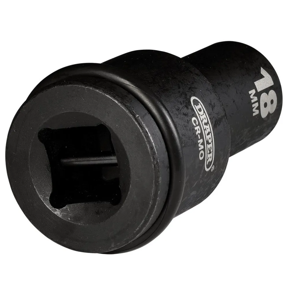 Draper Hi-TORQ® Deep Impact Socket, 3/4" Sq. Dr., 18mm