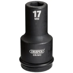 Draper Hi-TORQ® Deep Impact Socket, 3/4" Sq. Dr., 17mm