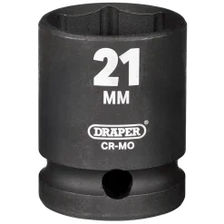 Draper HI-TORQ® Impact Socket, 1/2" Sq. Dr., 21mm