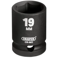 Draper HI-TORQ® Impact Socket, 1/2" Sq. Dr., 19mm