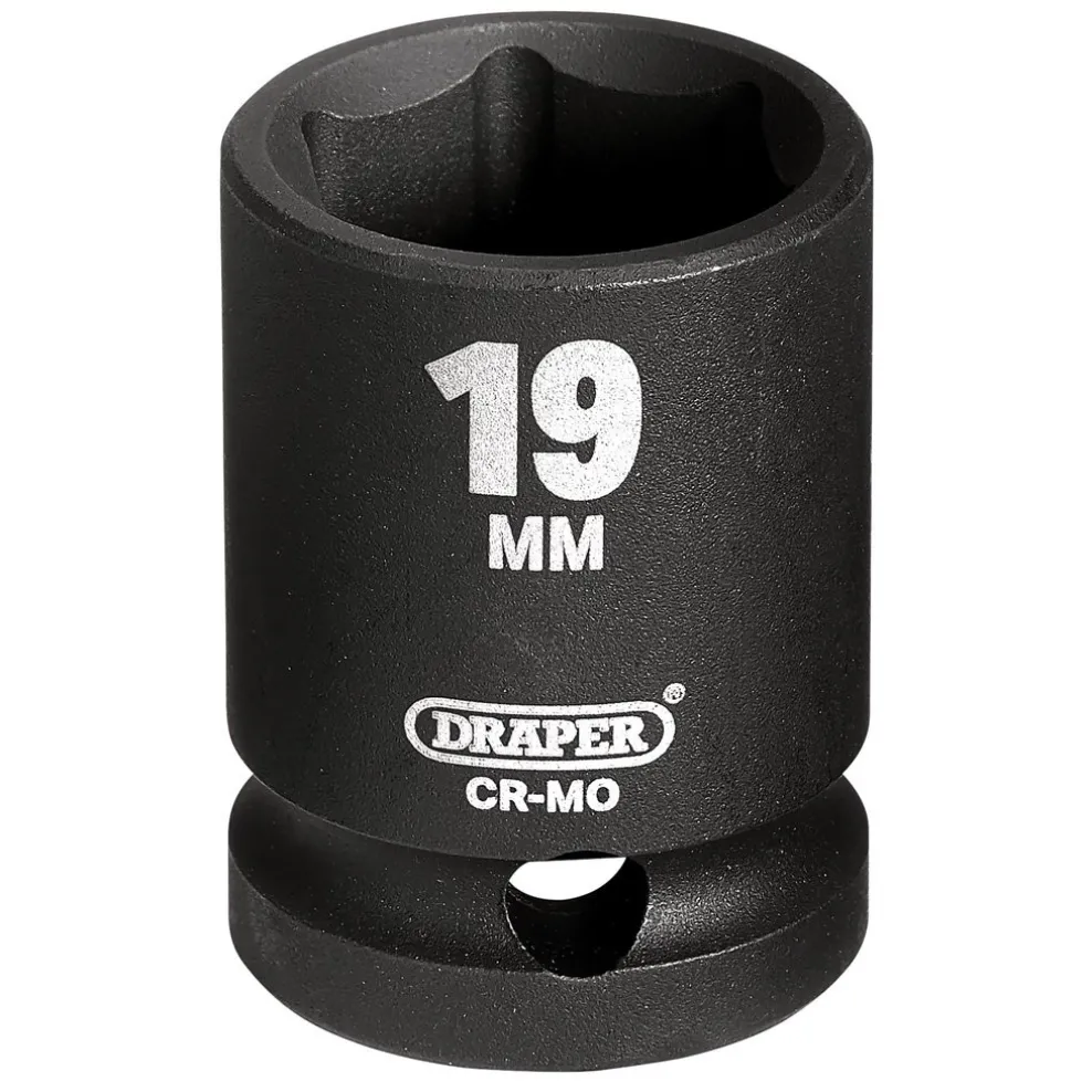 Draper HI-TORQ® Impact Socket, 1/2" Sq. Dr., 19mm