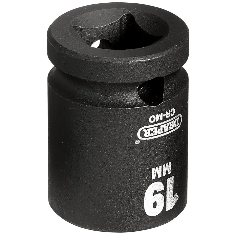 Draper HI-TORQ® Impact Socket, 1/2" Sq. Dr., 19mm