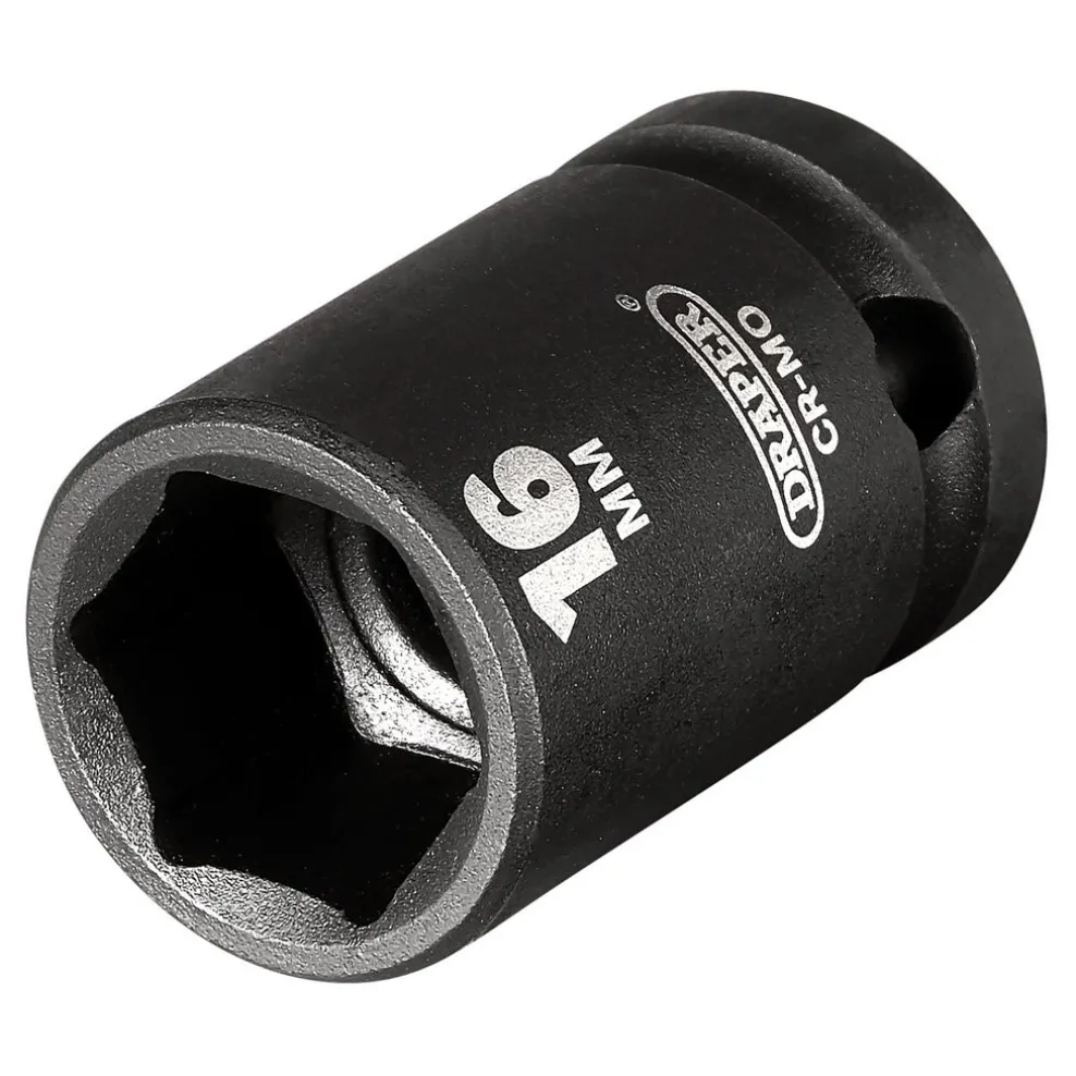 Draper HI-TORQ® Impact Socket, 1/2" Sq. Dr., 16mm