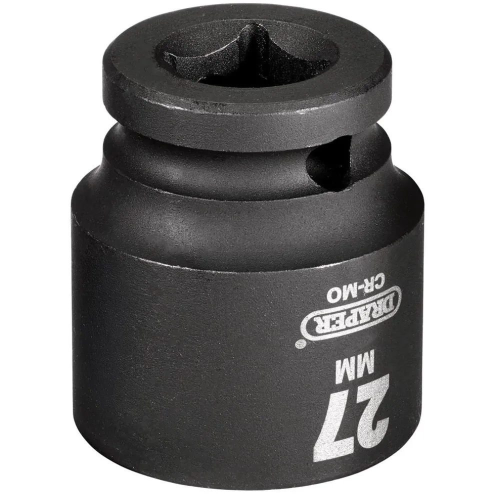 Draper HI-TORQ® Impact Socket, 1/2" Sq. Dr., 27mm