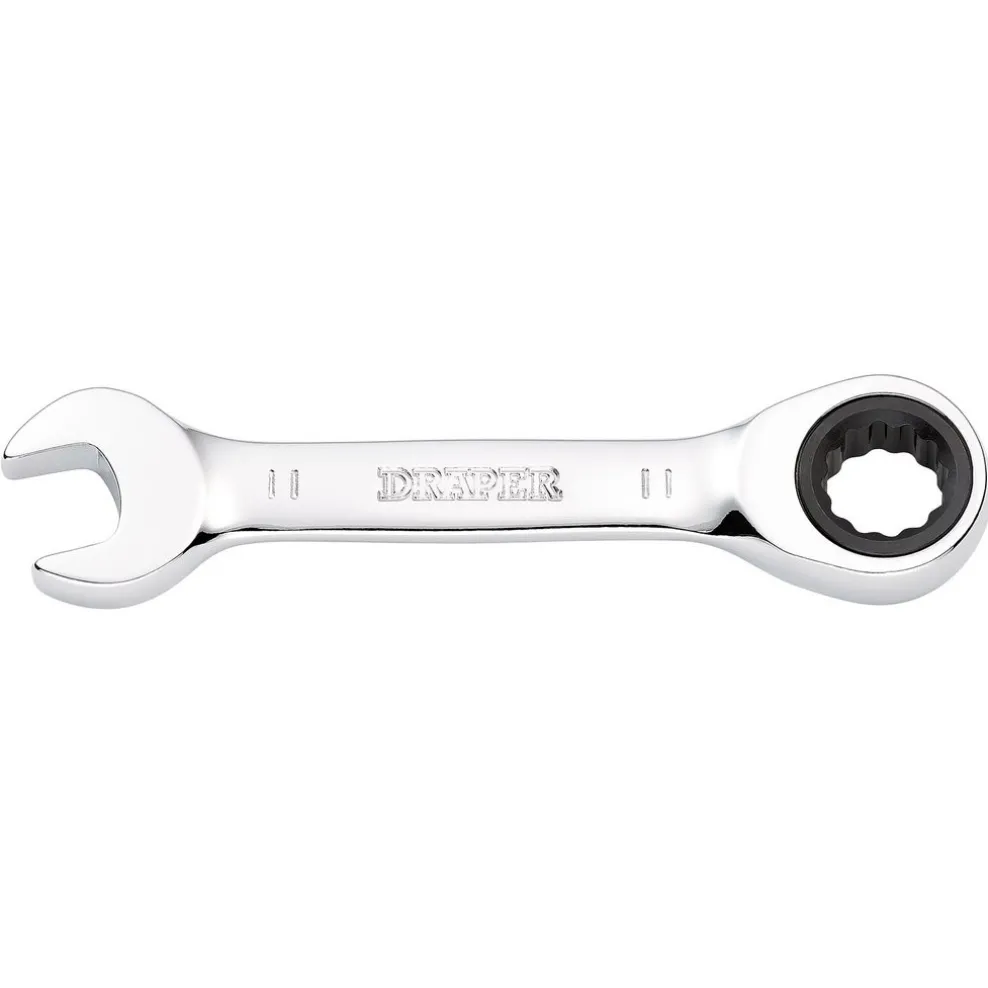 Draper HI-TORQ® Metric Stubby Ratchet Combination Spanner, 11mm
