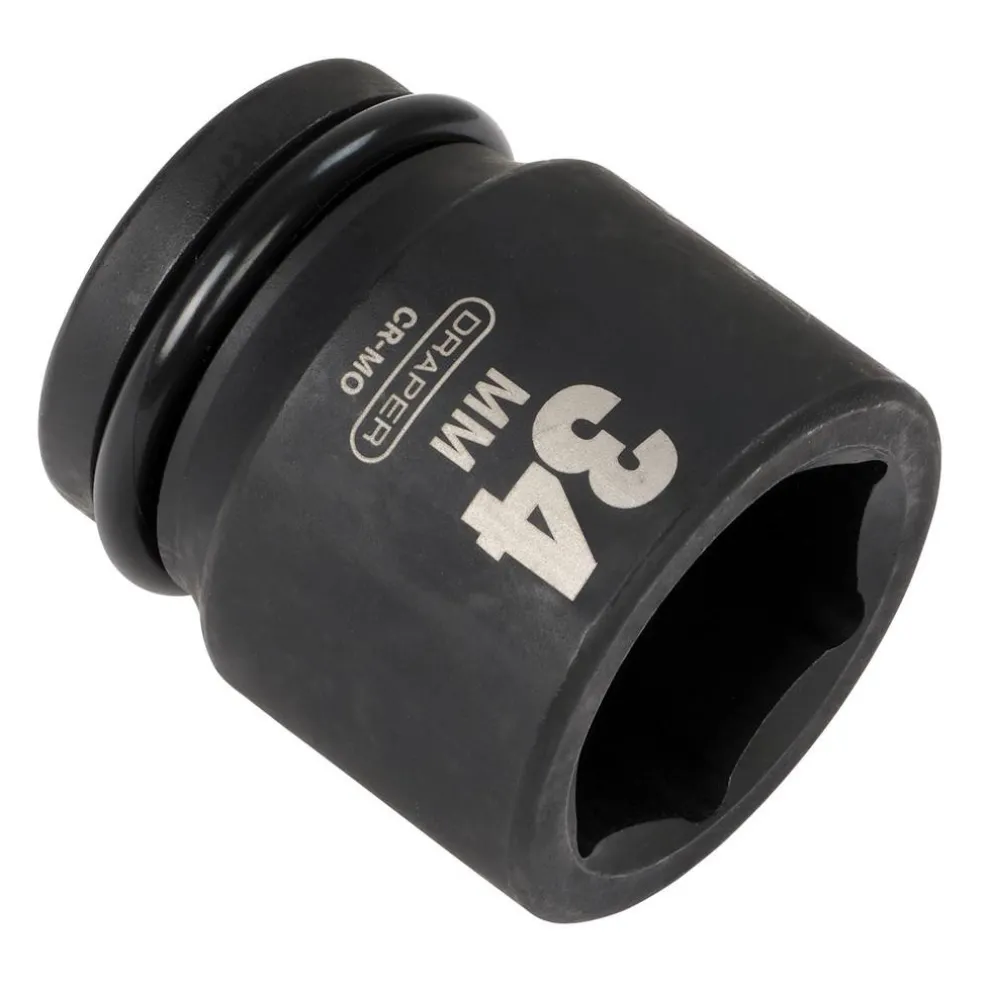 Draper HI-TORQ® 6 Point Impact Socket, 3/4" Sq. Dr., 34mm